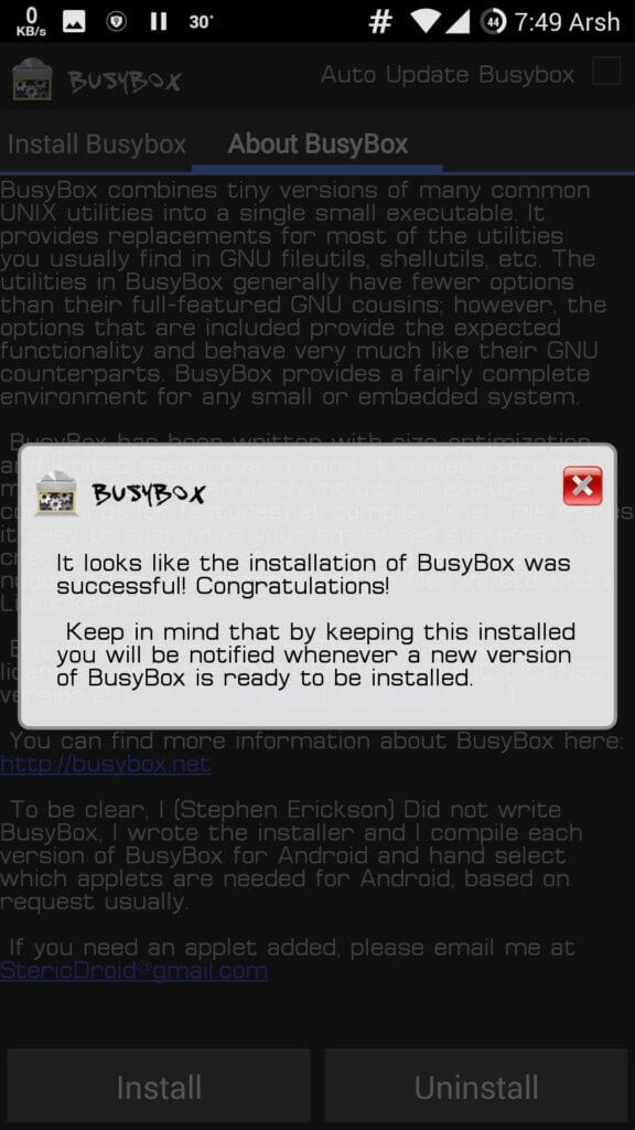 how to install busybox non root