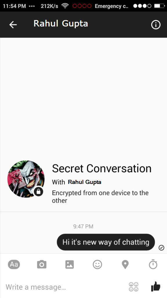 delete a secret conversation on facebook messenger