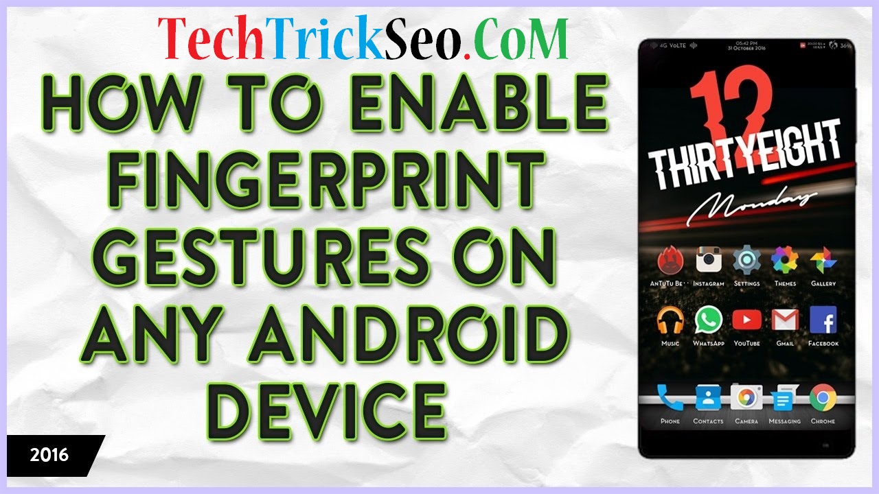 enable fingerprint gestures on android phone