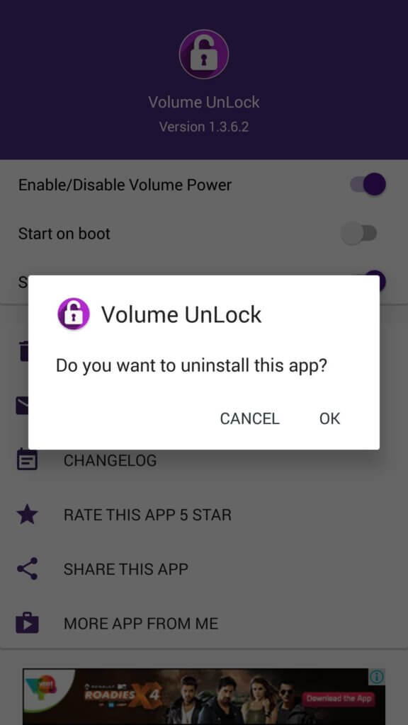 unlock screen without power button android