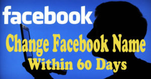change facebook name before 60 days
