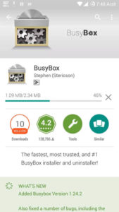 how to install busybox via app