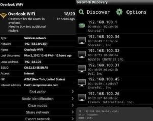 network Discovery wifi hacking app for android