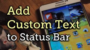 add custom text in status bar