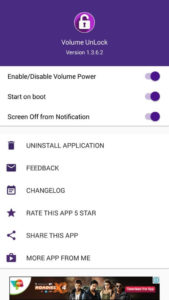unlock android volume button