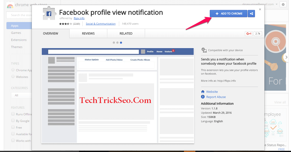 Visitors facebook chrome google for profile How to