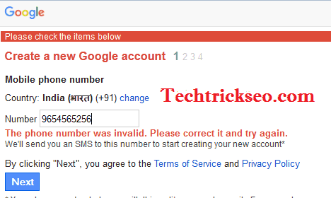 google account cell phone number